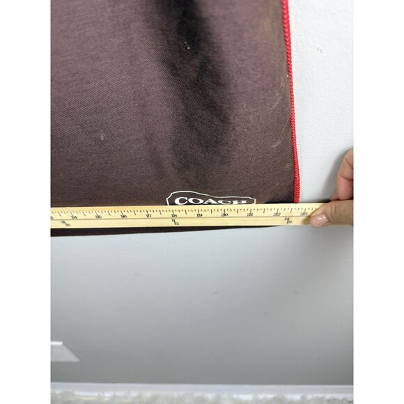 COACH Vintage Dust Bag Protective Bag Cover Brown Storage Red Edge Drawstring - Picture 5 of 6